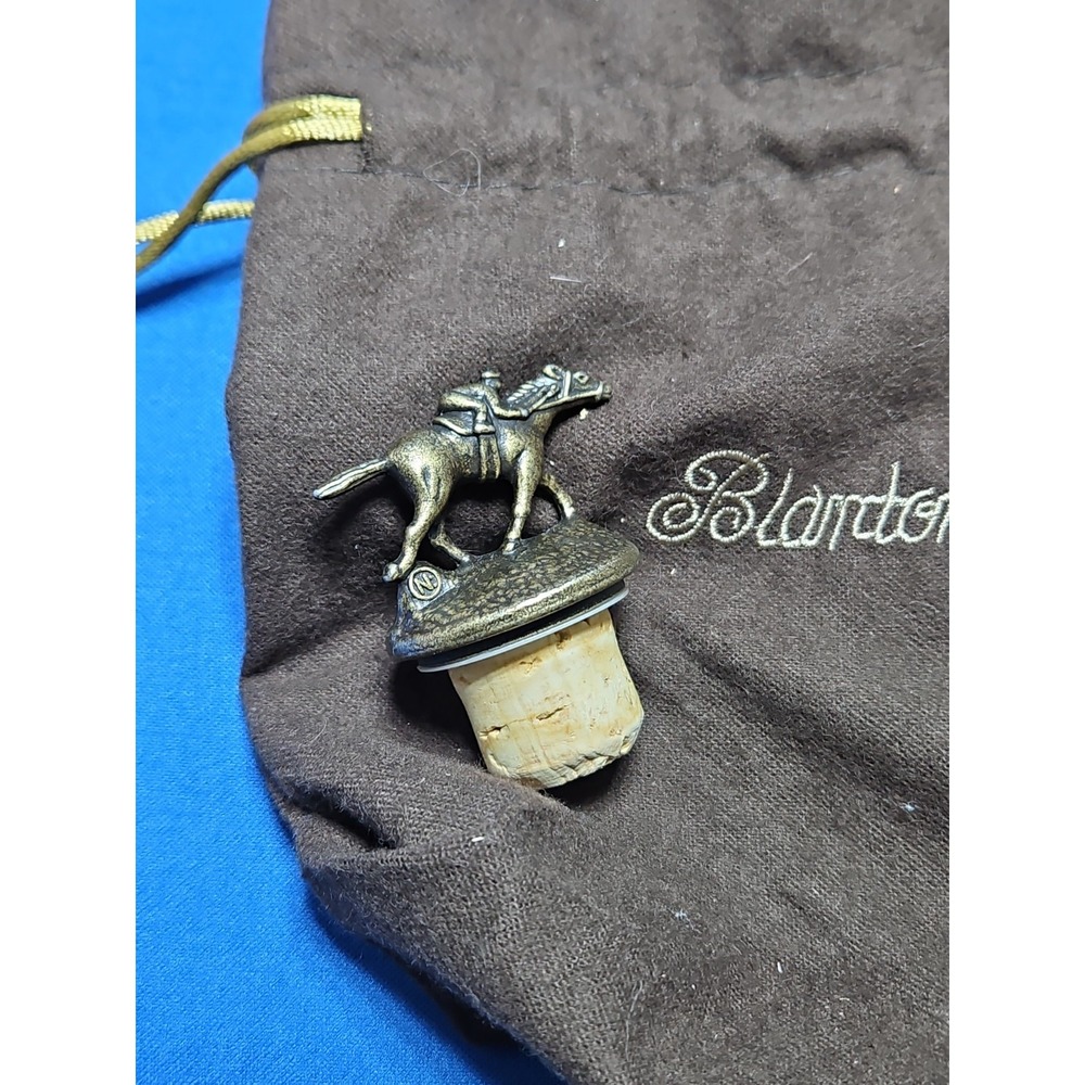 Blanton's Bourbon Horse & Jockey Bottle Stopper Letter "N" w/Drawstring Bag